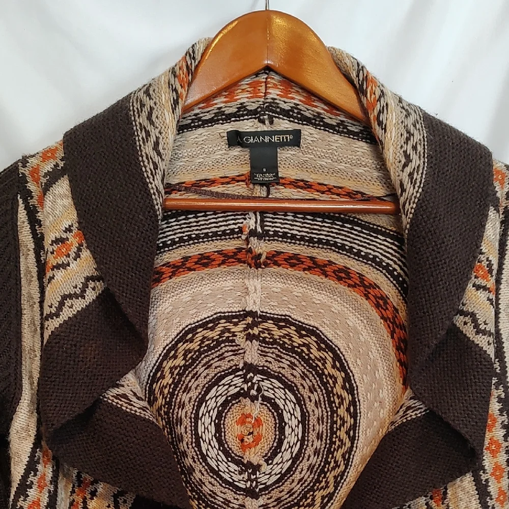 A. Giannetti Multicolor Patterned Cardigan - Picture 2 of 7